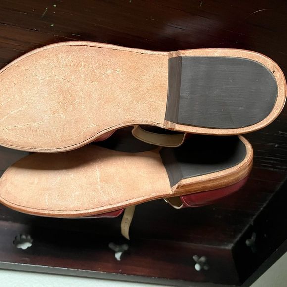 Cordwainer’s Handmade Leather Single Strap Open Toe Sandals Size 7.5-8 - Picture 4 of 9